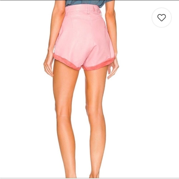One Teaspoon Leather Streetwalker Shorts in pink - Picture 2 of 9